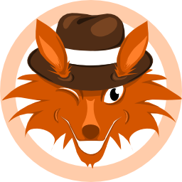 Sly fox mascot